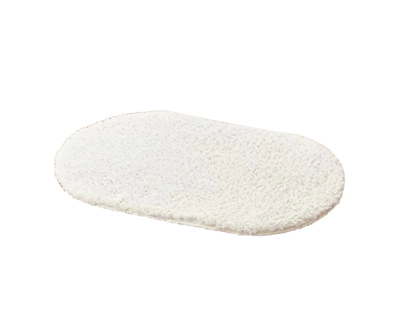 Solid Color Fluffy Non-Slip Water Absorption Bathroom Bedroom Mat Pad Carpet Rug Beige