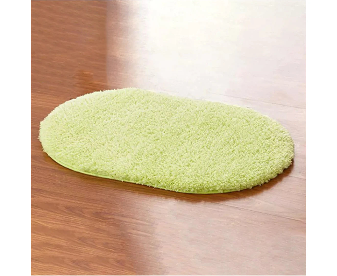 Solid Color Fluffy Non-Slip Water Absorption Bathroom Bedroom Mat Pad Carpet Rug Beige