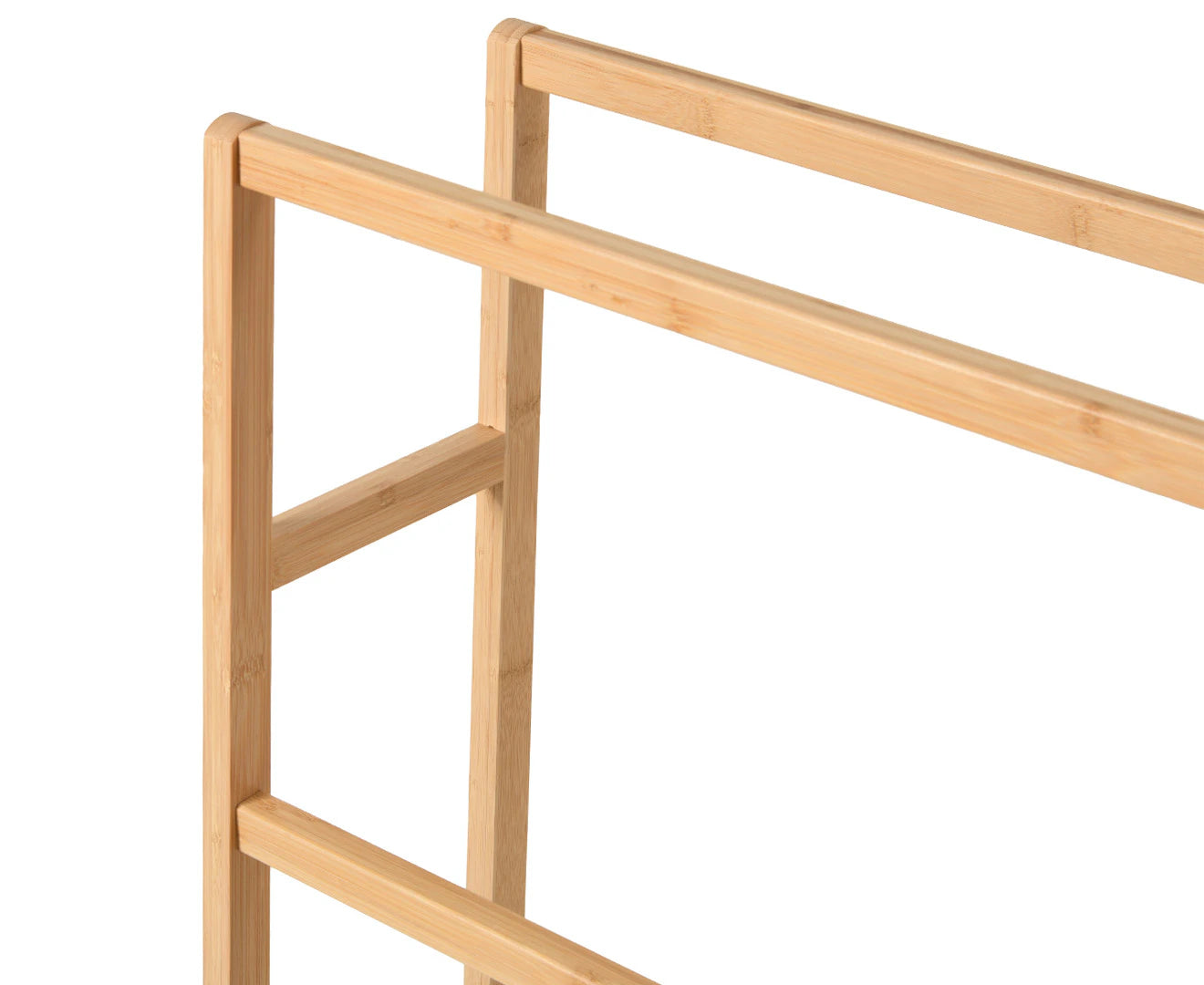 2-Tier Bamboo Towel Rack - Natural