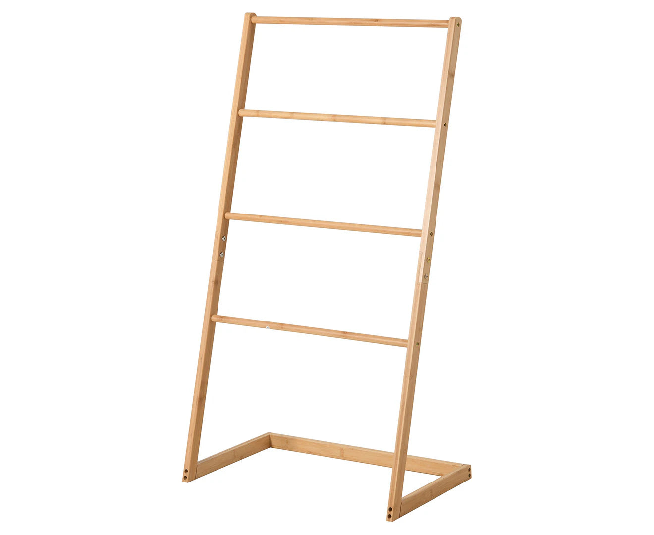 4-Tier Bamboo Towel Rack - Natural