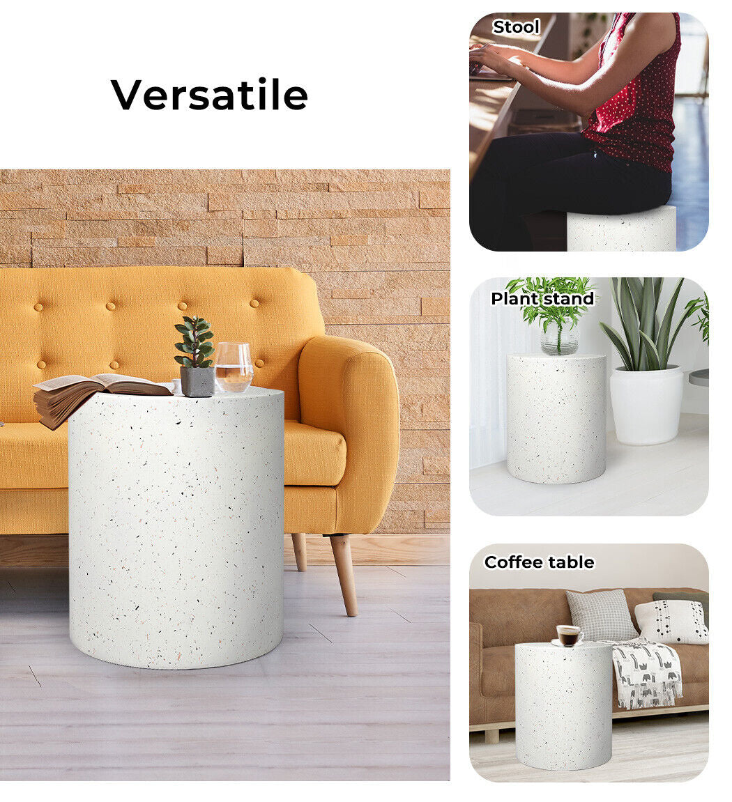 Levede Side Table Terrazzo round End Tables Magnesia Outdoor Concrete Stool