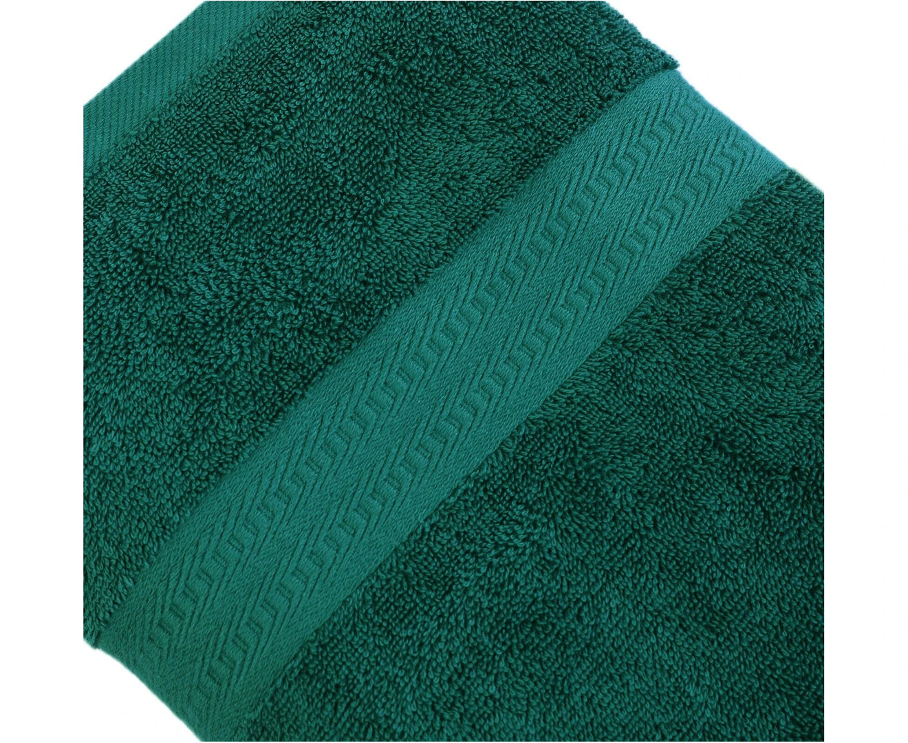 6PCS 100% Combed Cotton Towel Set Bath Towel Hand Towel & Face Washer Sets Forest Green