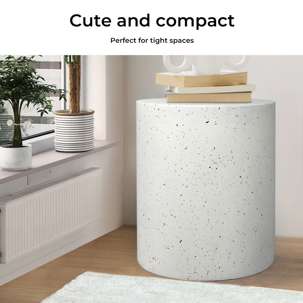 Levede Side Table Terrazzo round End Tables Magnesia Outdoor Concrete Stool